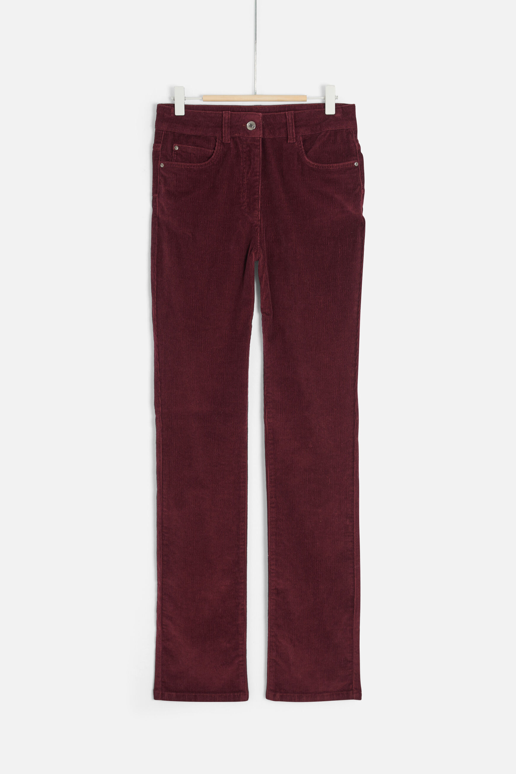 pantalon chicago velours bordeaux femme