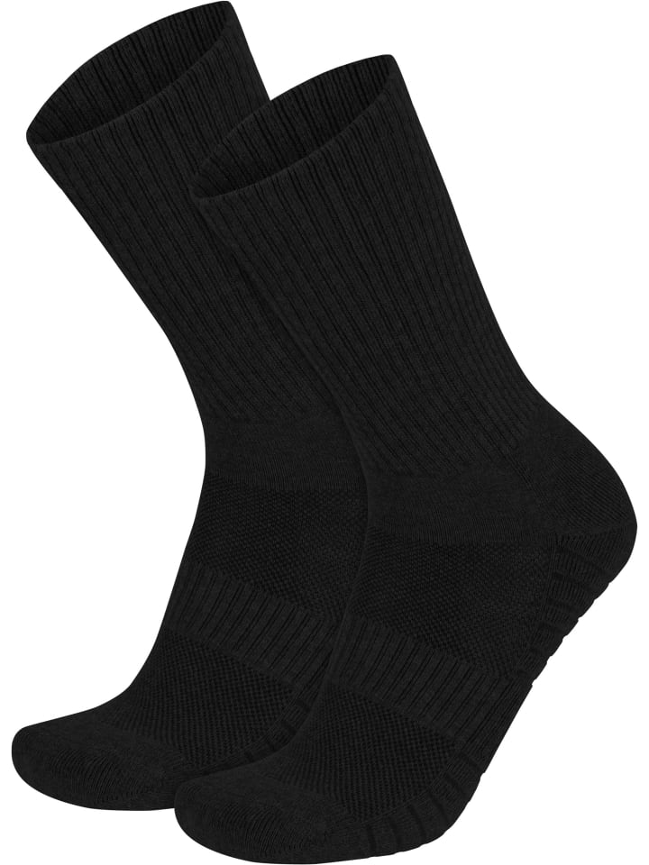 normani 4 Trekkingwandersocken mit Polstersohle und Komfortbund in Schwarz günstig kaufen