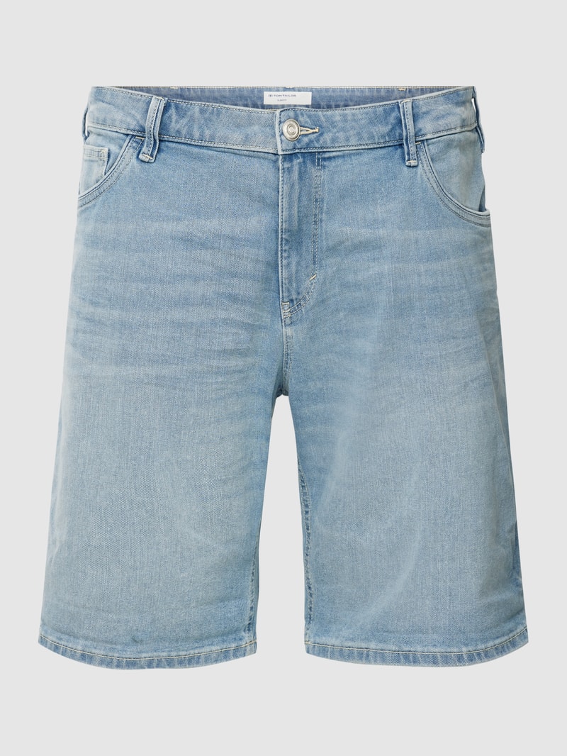 PLUS SIZE Jeansshorts im 5-Pocket Design in hellblau meliert