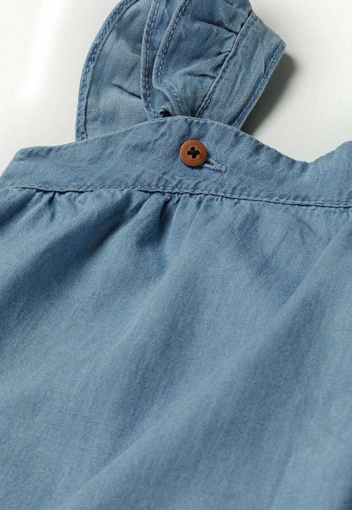 MINOTI CHAMBRAY VOLANTE - Vestido vaquero