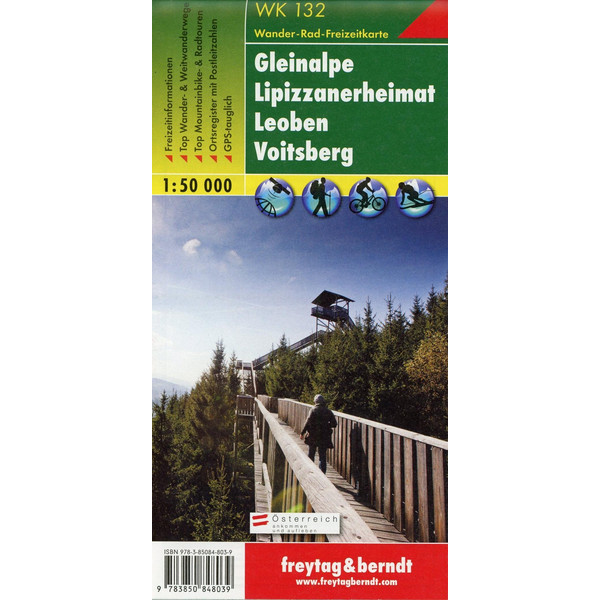 Gleinalpe - Lipizzanerheimat -Leoben - Voitsberg 1 : 50 000 - Wanderkarte