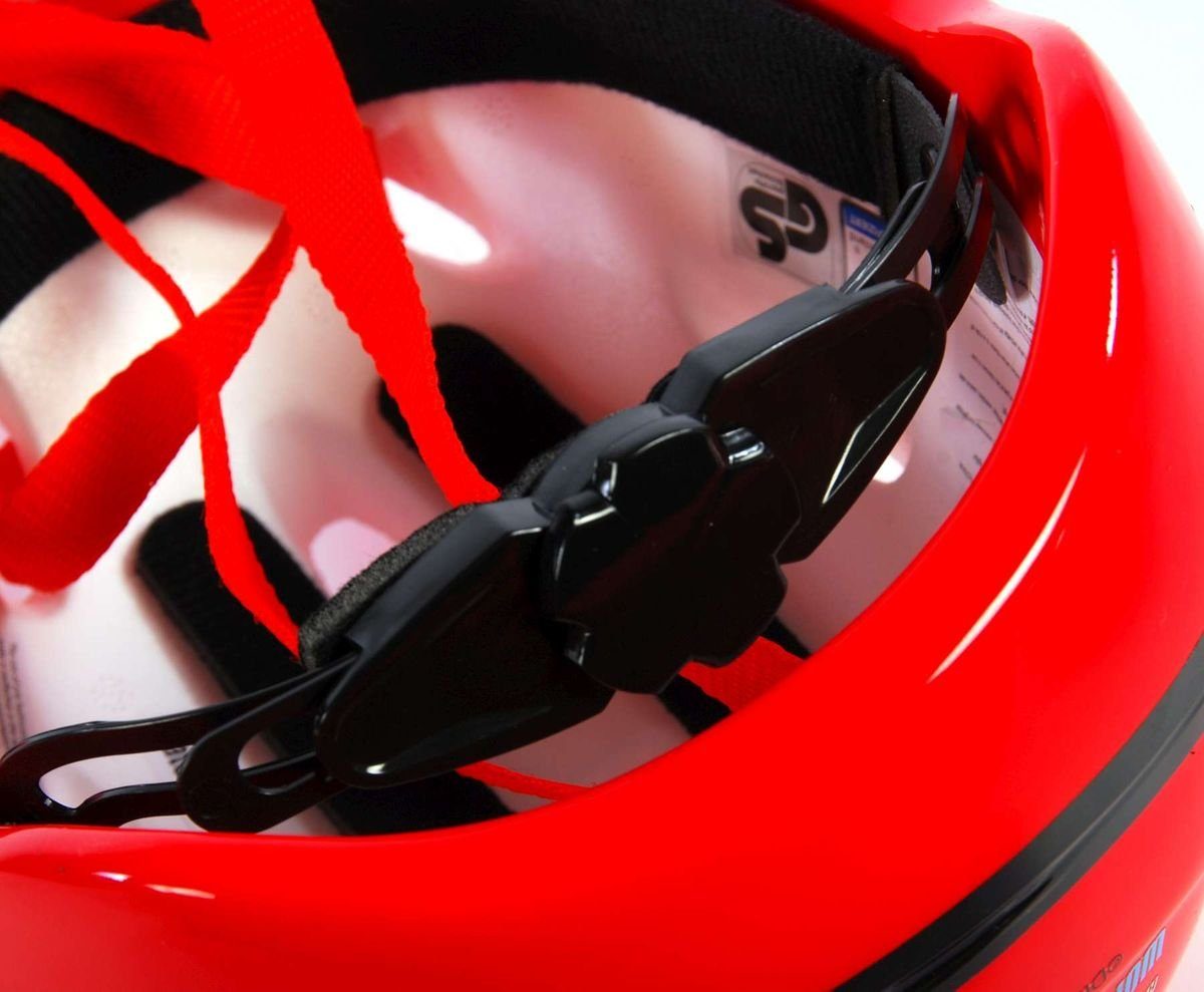 Volare Fahrradhelm  Kinderfahrradhelm Kinderhelm Kinder Schutzhelm Fahrradhelm Helm  Cars Mcqueen Volare, Verstellbarer Kinnriemen, Belüftungsöffnungen, Extra leicht, Größe: 51 - 55 cm