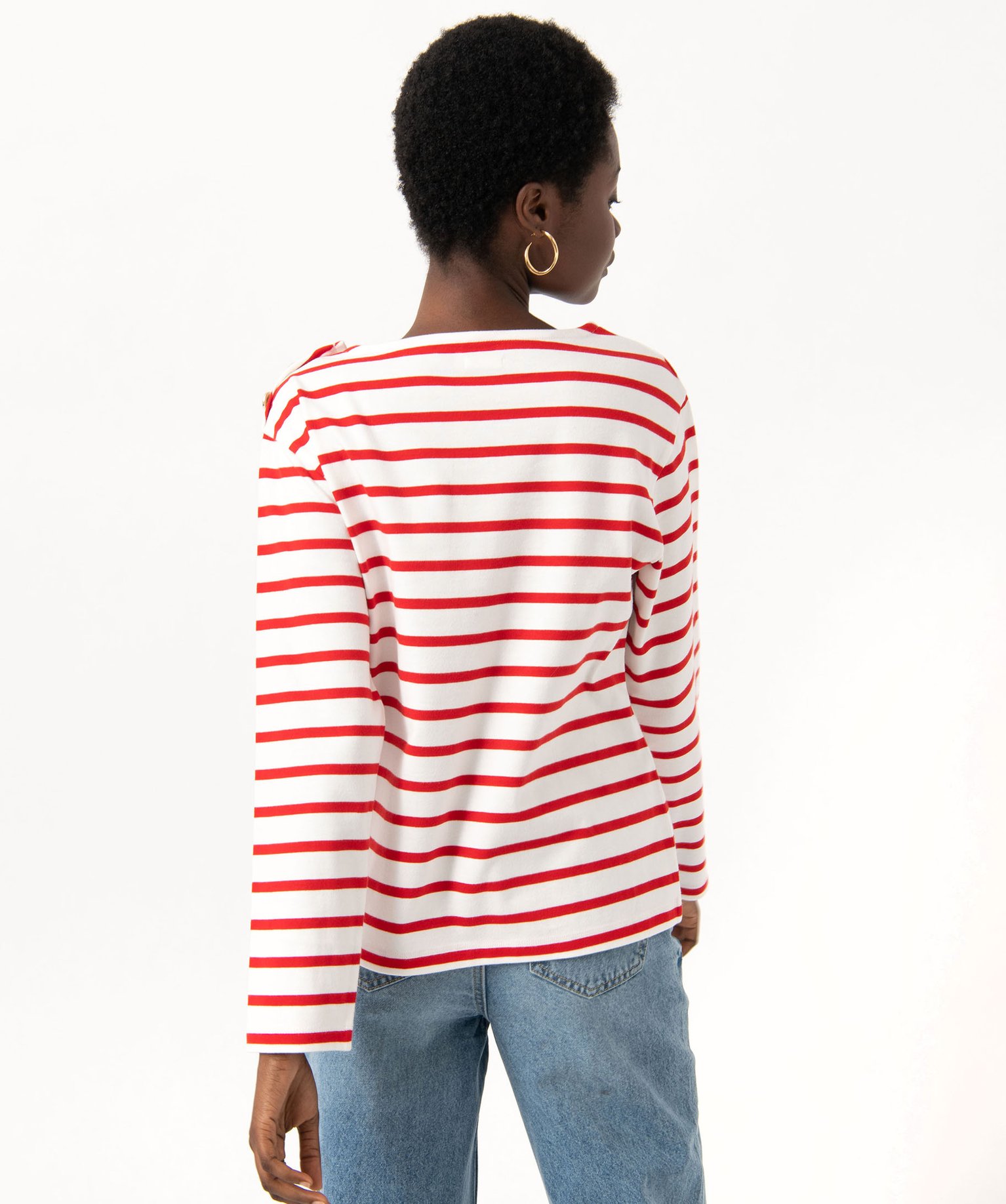 Tee-shirt rayé à manches longues femme raye | GEMO