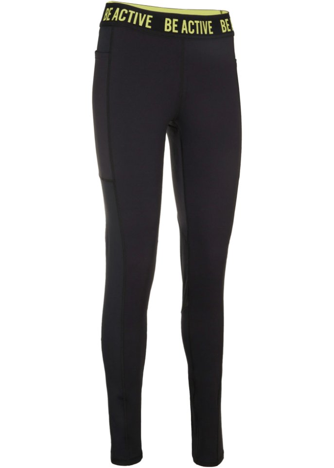 Funktions-Leggings mit Mesheinsatz, knöchelfrei