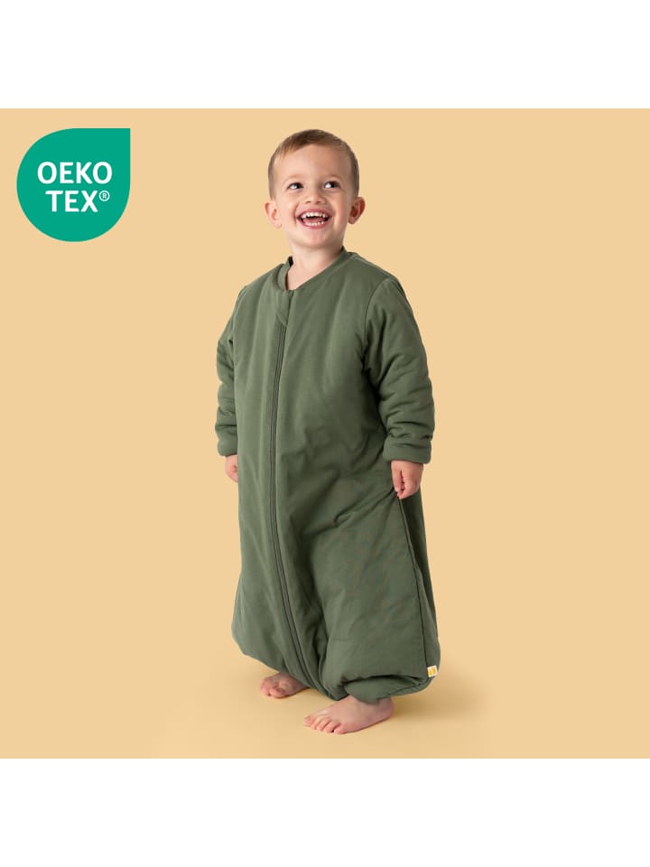 Schlummersack Schlafsack mit Füßen, 3.5 TOG in Grün günstig kaufen 86/92