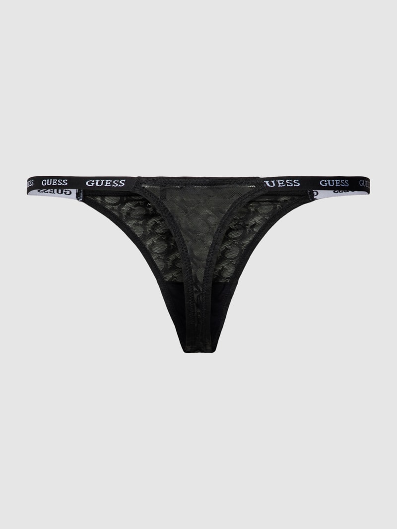 String mit Logo-Muster Modell 'EDYTHA' in schwarz