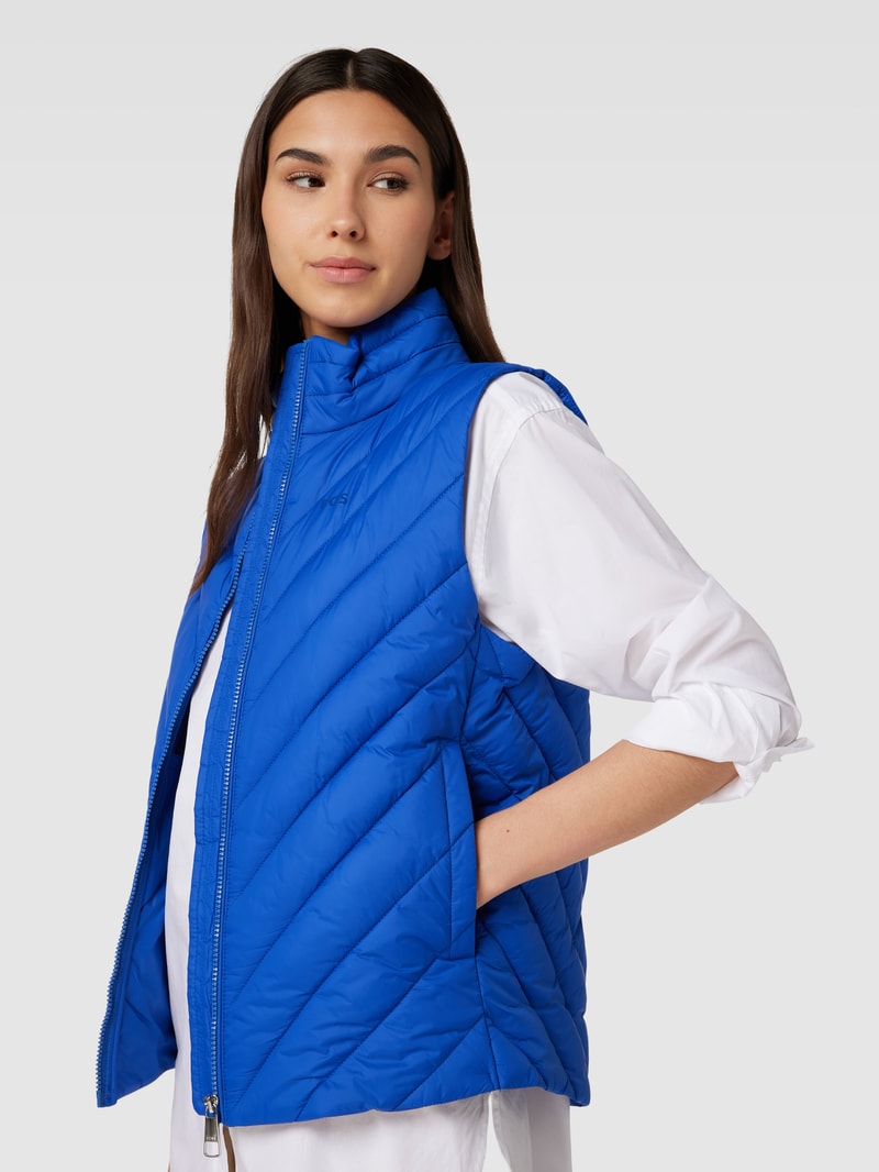 Steppweste mit Reißverschluss Modell 'Palassy' in royalblau