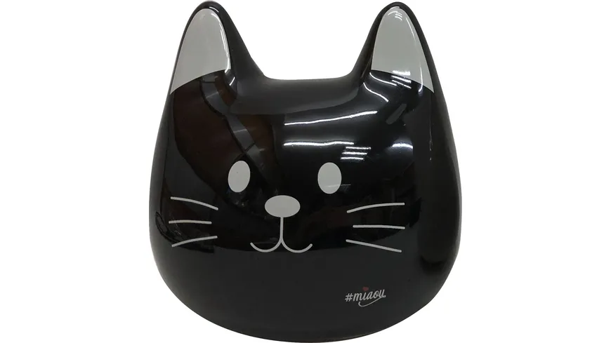 MIAOU Katze Spardose schwarz schwarz