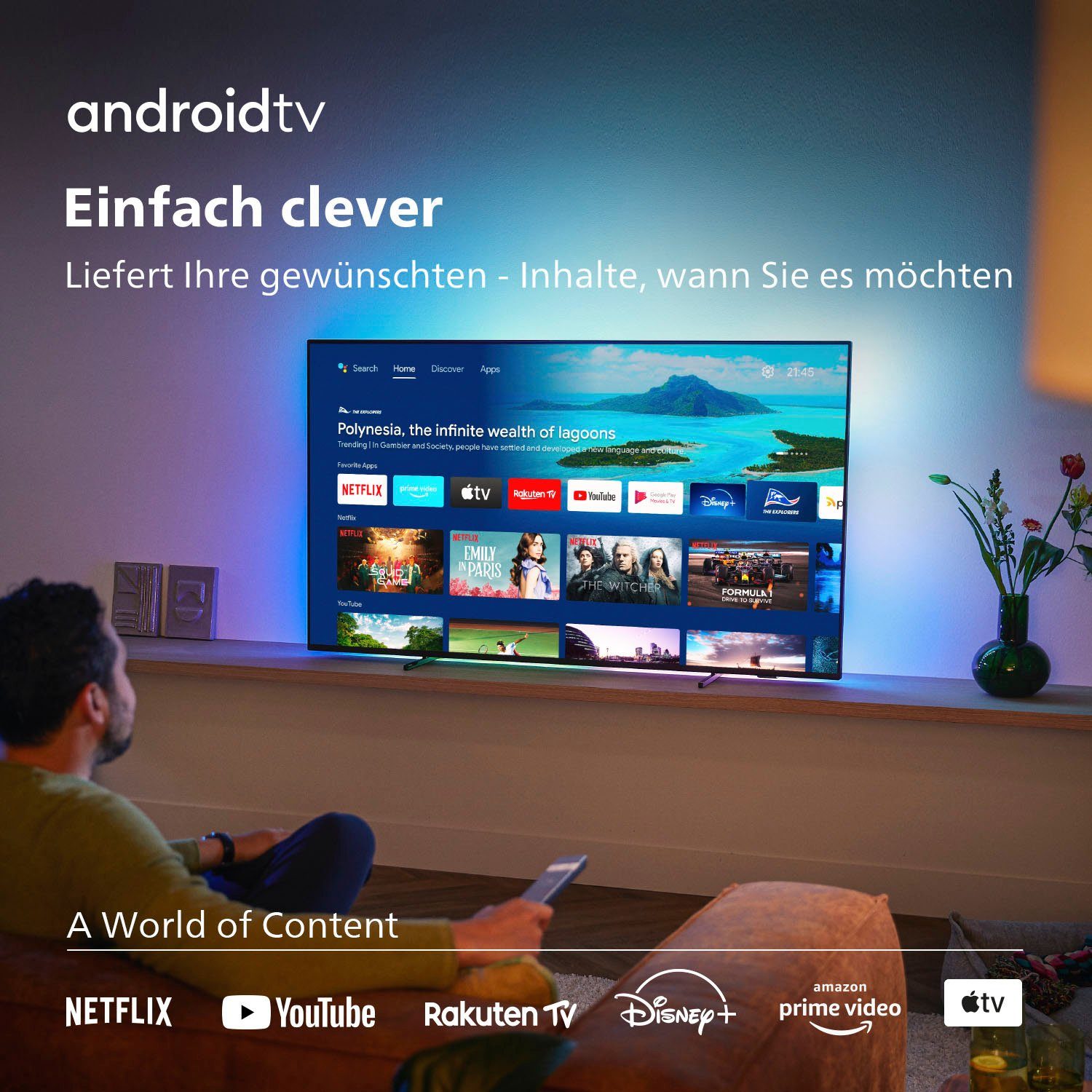 Philips 55PML9507/12 LED-Fernseher (139 cm/55 Zoll, 4K Ultra HD, Android TV, Smart-TV)
