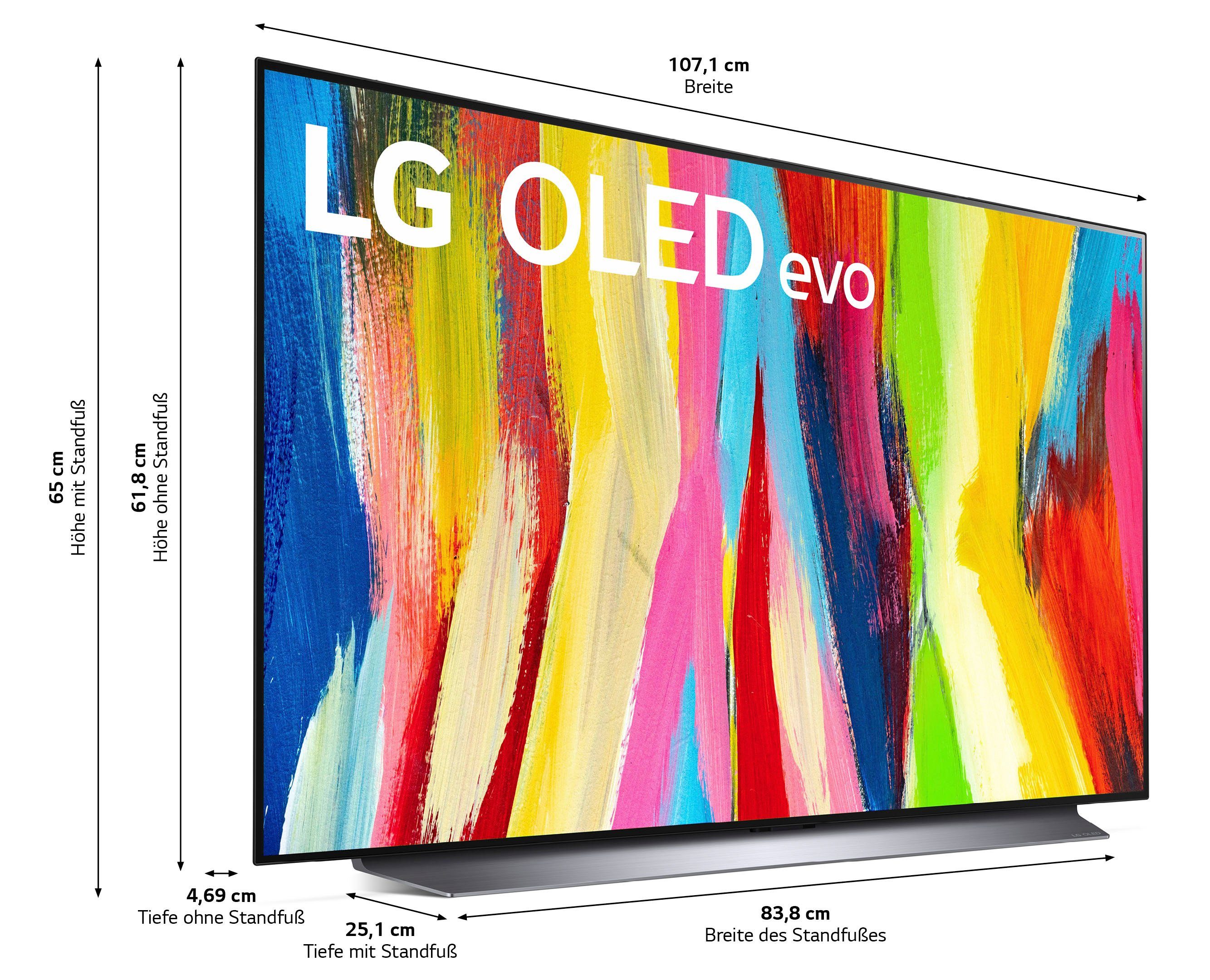 LG OLED48C27LA OLED-Fernseher (121 cm/48 Zoll, 4K Ultra HD, Smart-TV, OLED evo, α9 Gen5 4K AI-Prozessor,Dolby Vision & Atmos)
