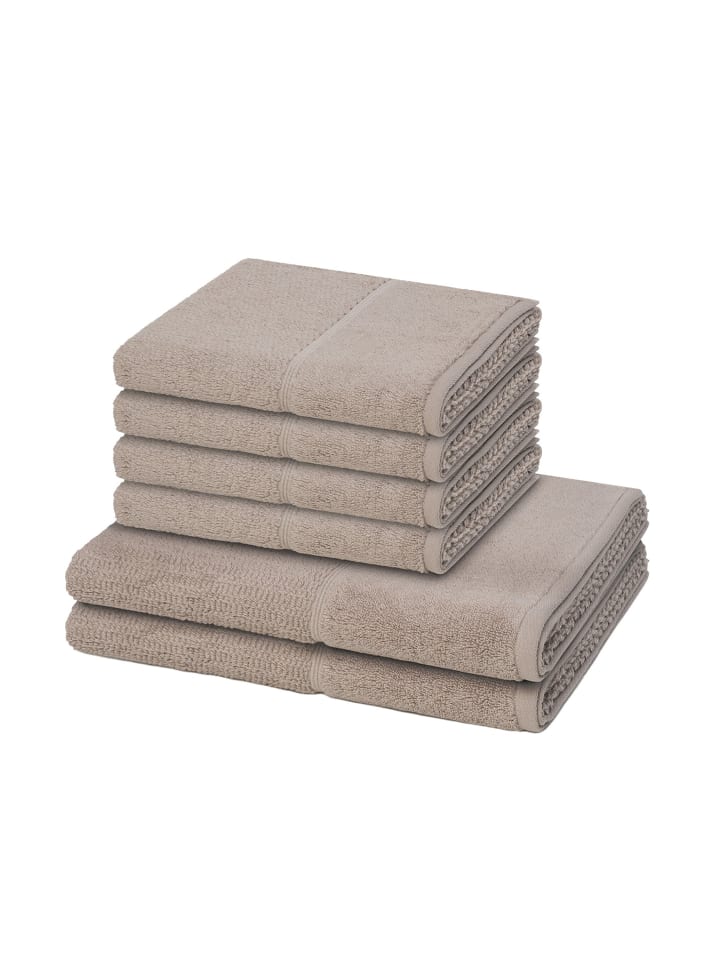 Möve for Frottana 4 X Handtuch 2 X Duschtuch im Set Pearl in Cashmere günstig kaufen 6