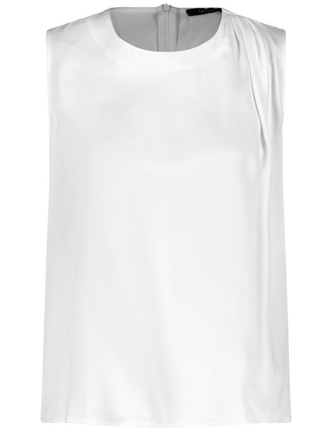 Ärmellose Bluse mit Falten-Detail