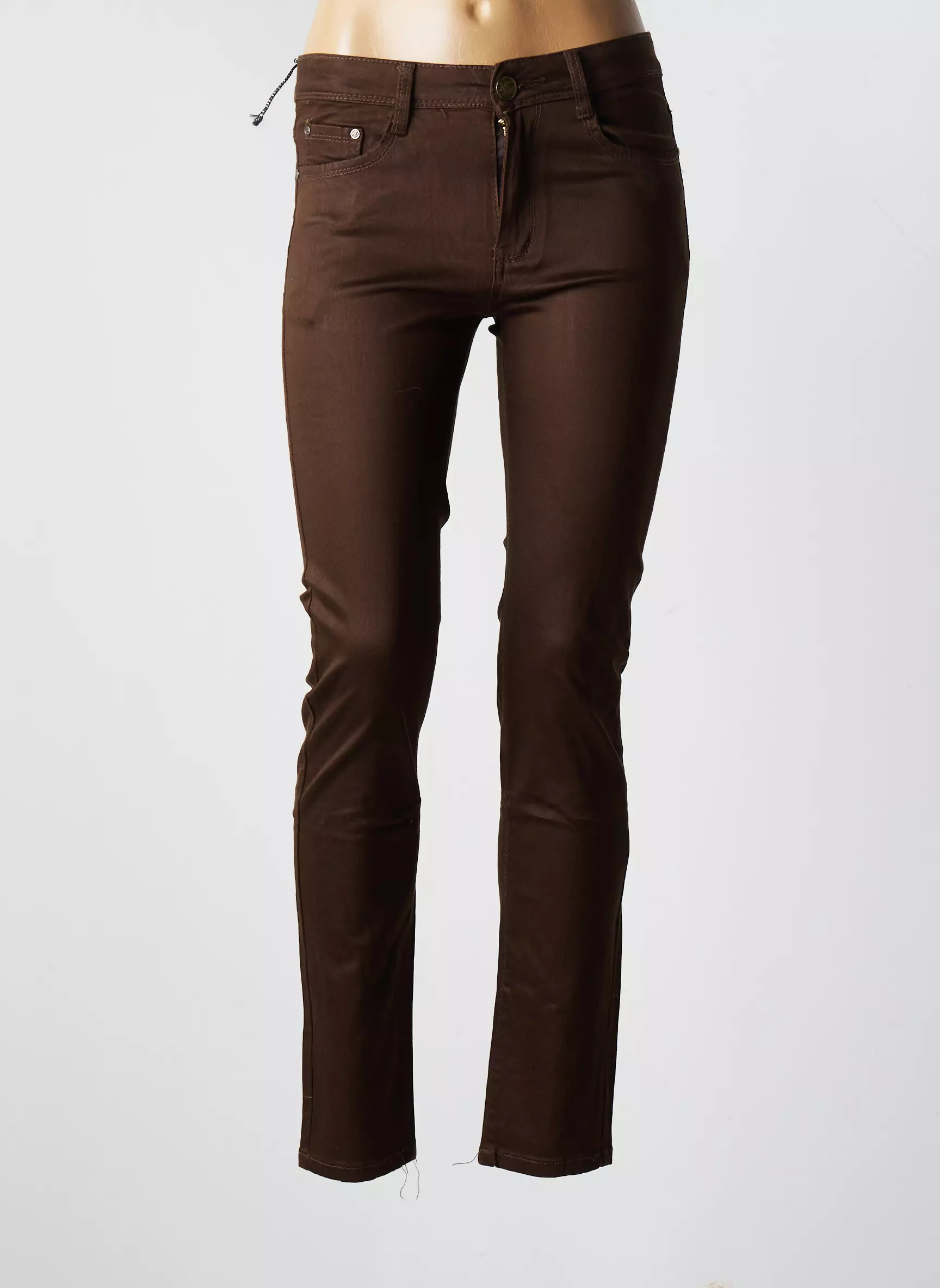 X Max Pantalons Slim Femme couleur marron