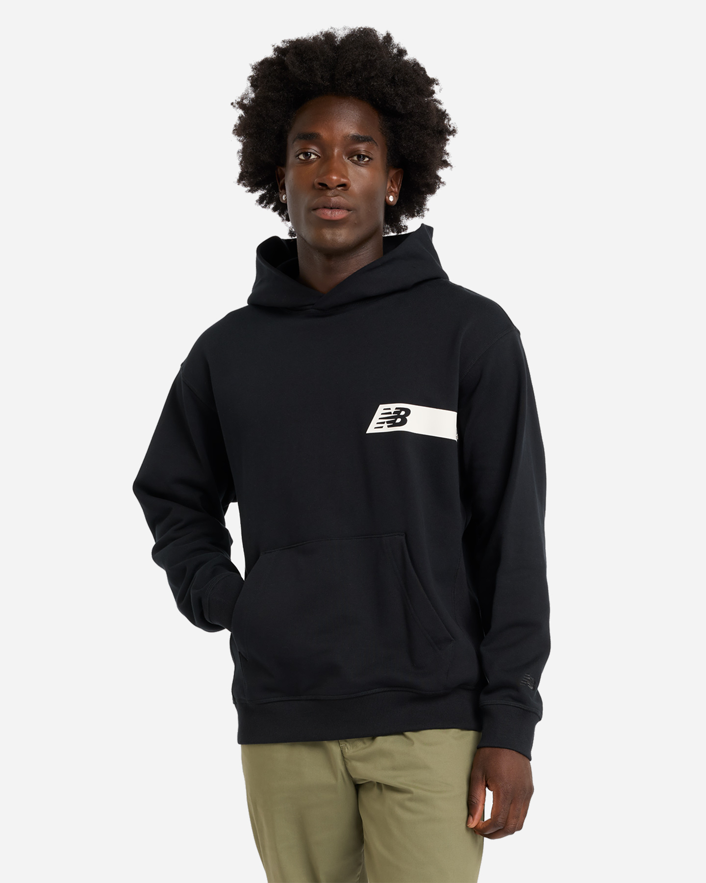 Felpa New Balance Relaxed Gfx Back Big Logo M MT43561BK