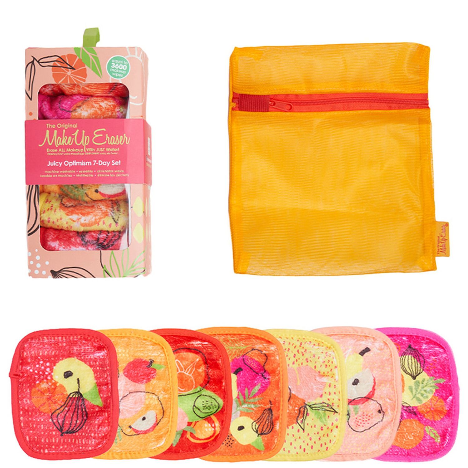 Make Up Eraser Juicy Optimism 7-Day Set Serviette démaquillante réutilisable x7