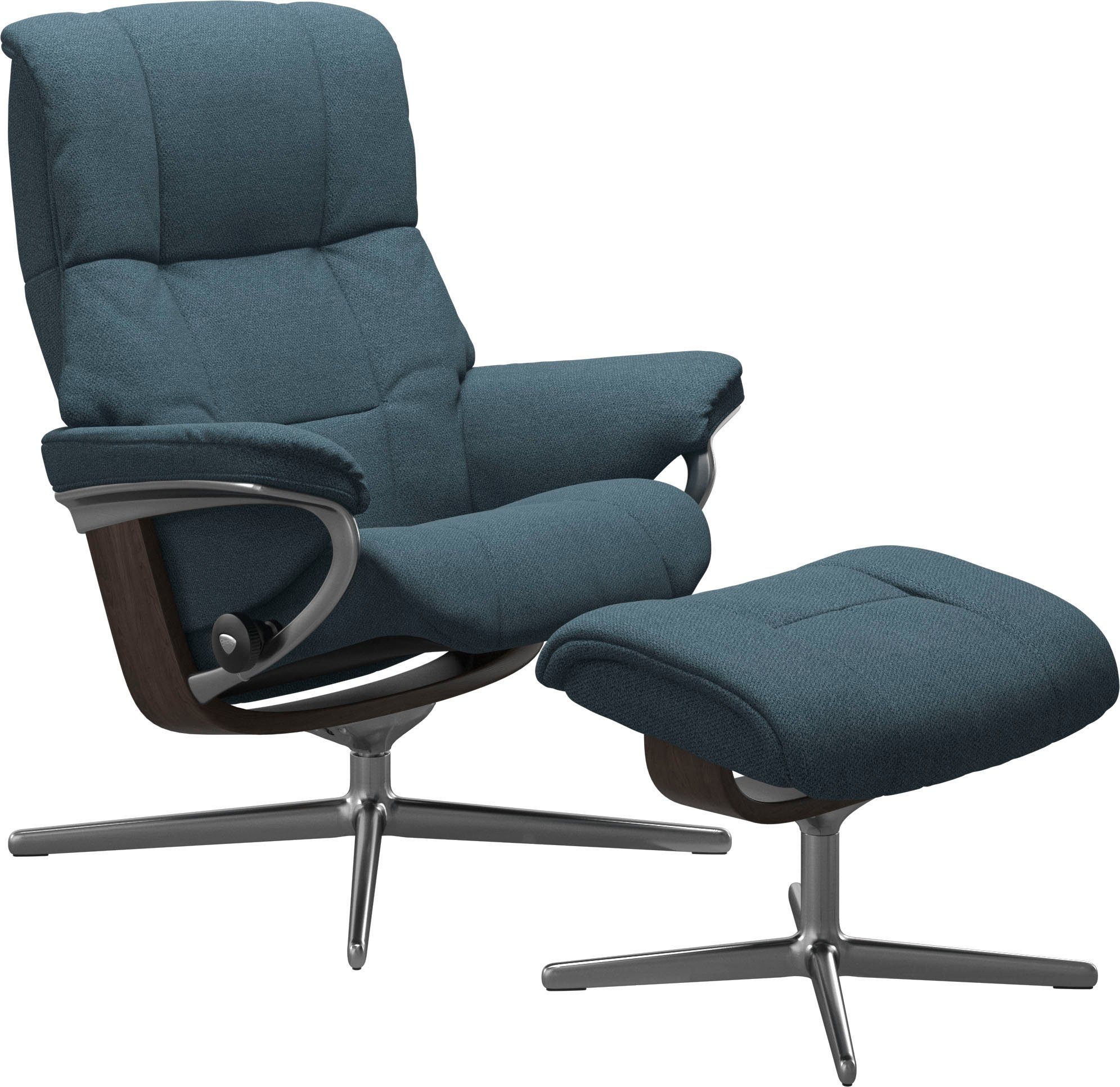 Stressless® Relaxsessel Mayfair (Set, Relaxsessel mit Hocker), mit Hocker, mit Cross Base, Größe S, M & L, Holzakzent Wenge