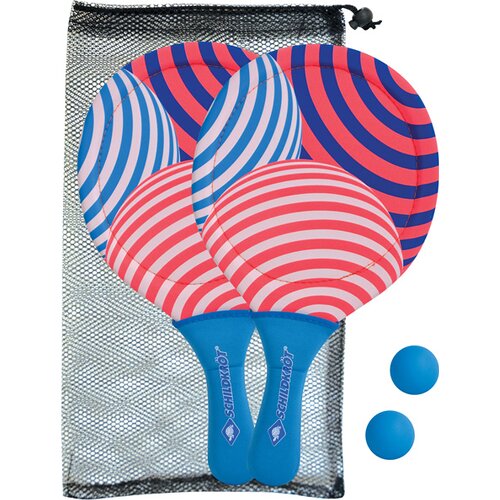 SCHILDKRÖT NEOPREN BEACHBALL SET, 2 SCHLÄGER, 2 BÄLLE, IN NETZTASCHE, TOLLER ABSPRUNG & B
