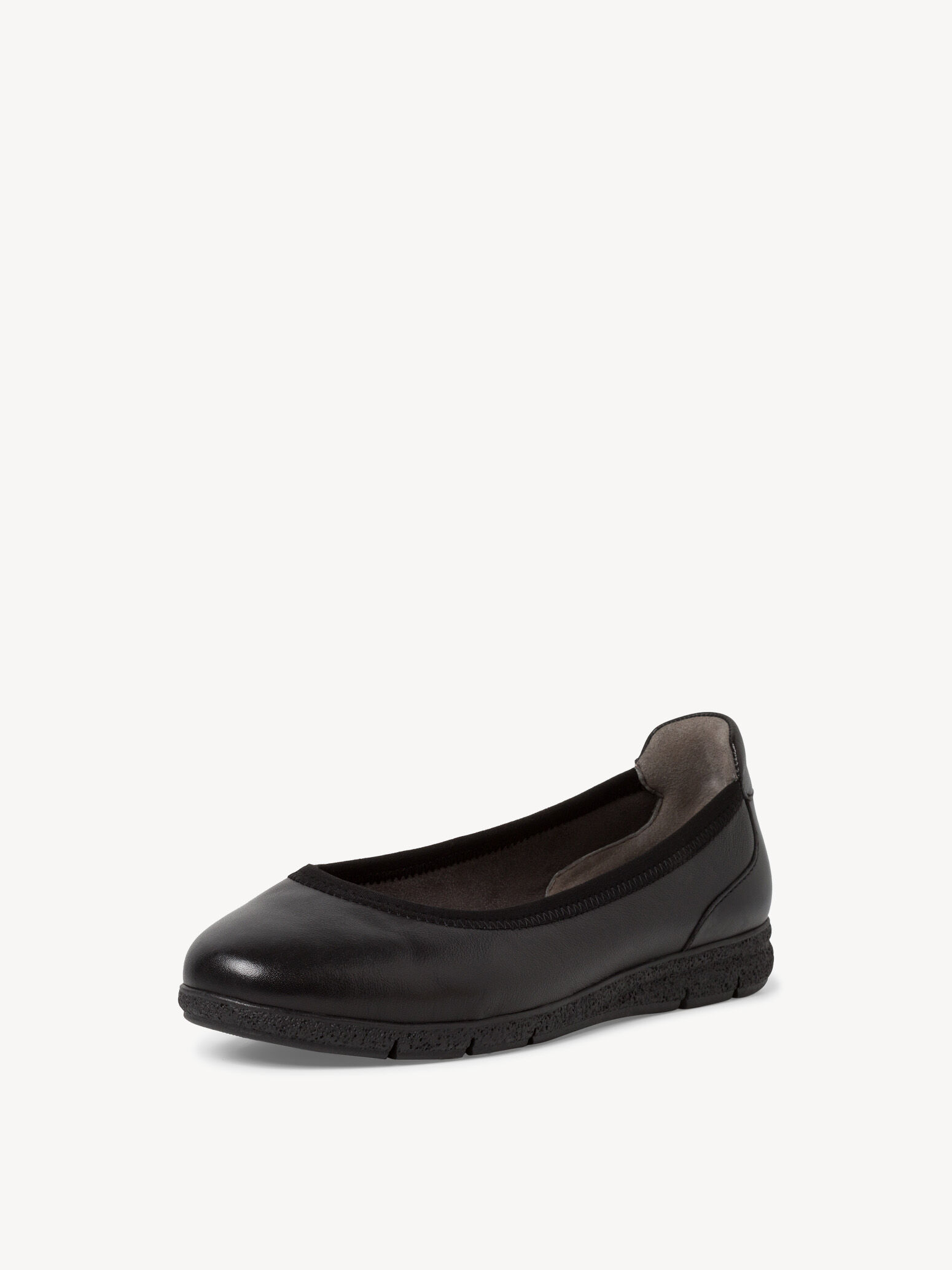 Ballerine en cuir - noir