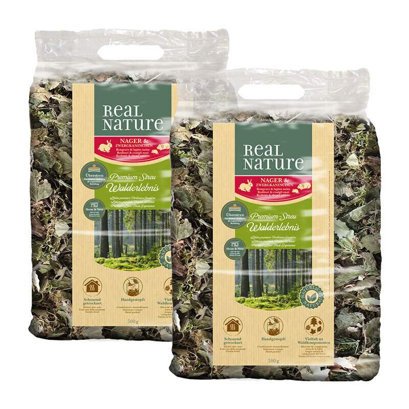 REAL NATURE Streu & Stroh REAL NATURE Premium-Streu Walderlebnis 2x500 g