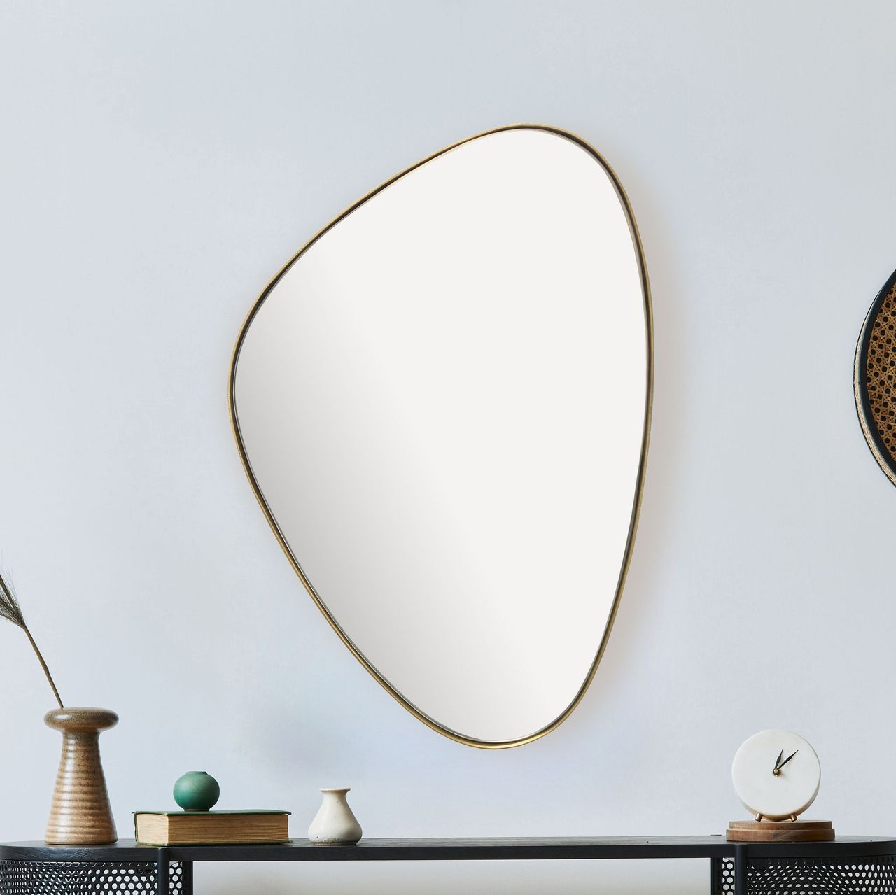 Wohnling Wandspiegel Asymmetrisch 46x70 cm Metall