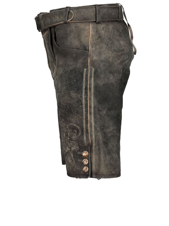 KRÜGER Lederhose in Grau günstig kaufen 60