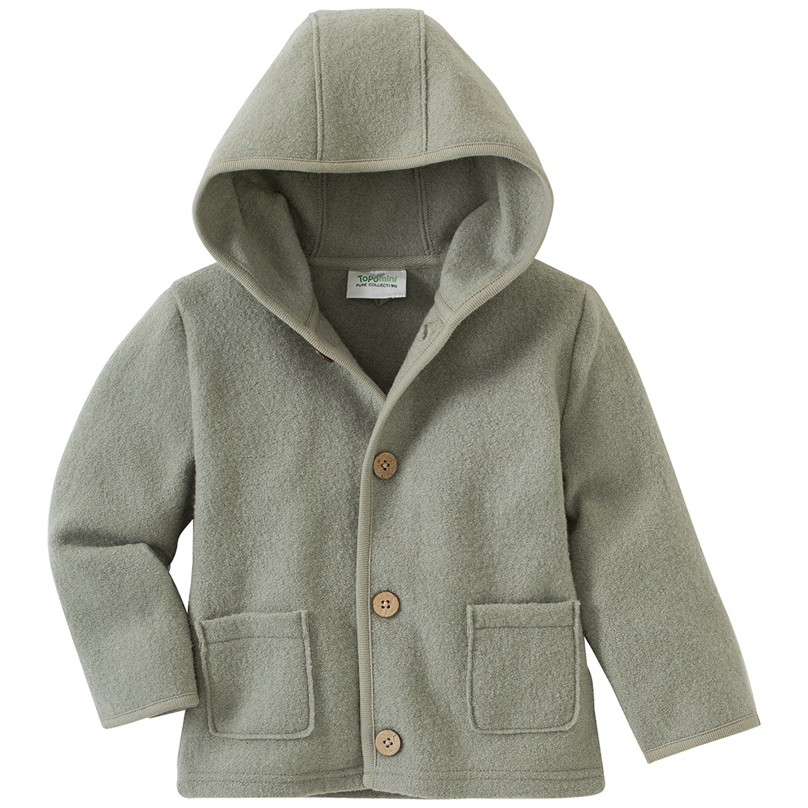 Baby Wollwalk-Jacke mit Umschlagbündchen