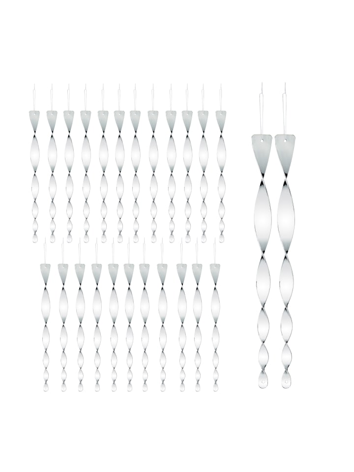 relaxdays 25 x Vogelabwehr Spiralen in Silber günstig kaufen onesize