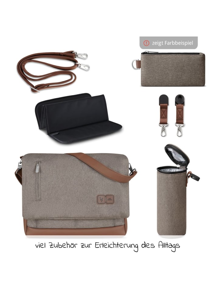 ABC-Design Wickeltasche Urban - inkl. Wickelunterlage & viel Zubehör in gruen,braun günstig kaufen onesize