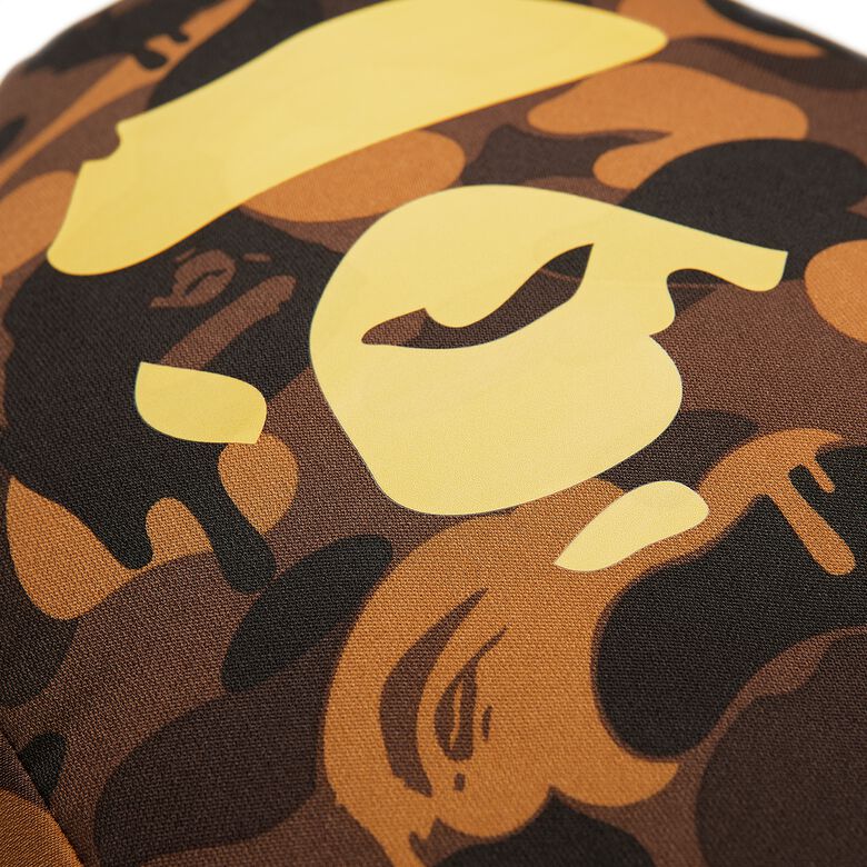 A Bathing Ape Valentine Chocolate Camo Ape Head Cushion M brown