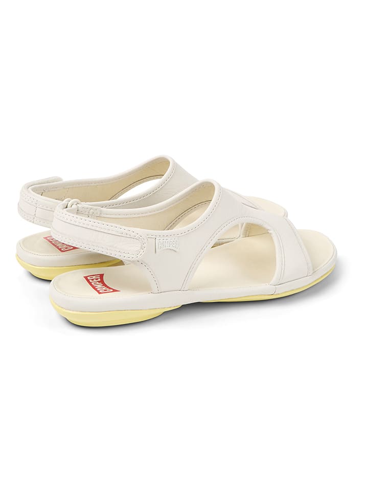 Camper Leder-Sandalen in Creme günstig kaufen