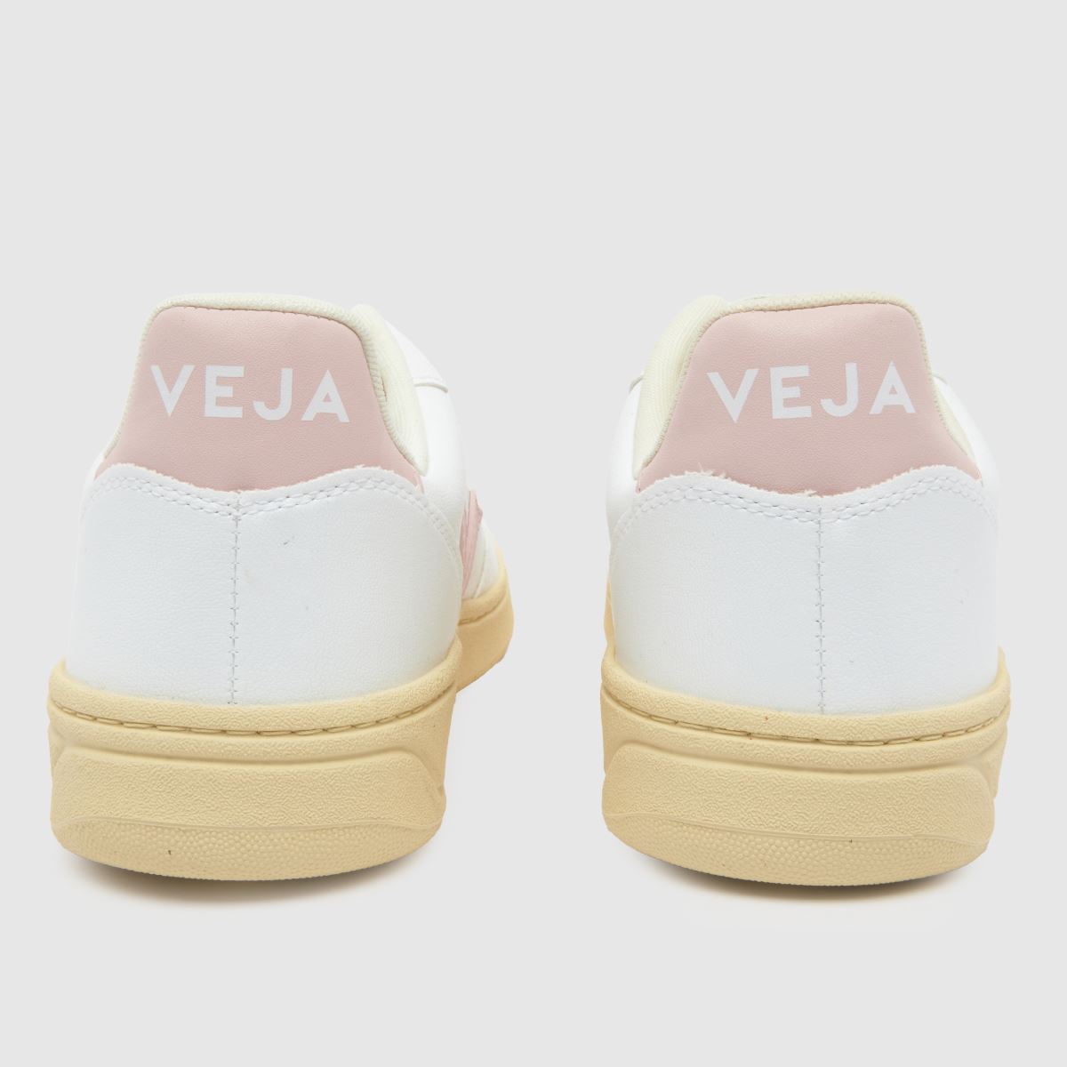 VEJA v-10 träningsskor i vitt och rosa