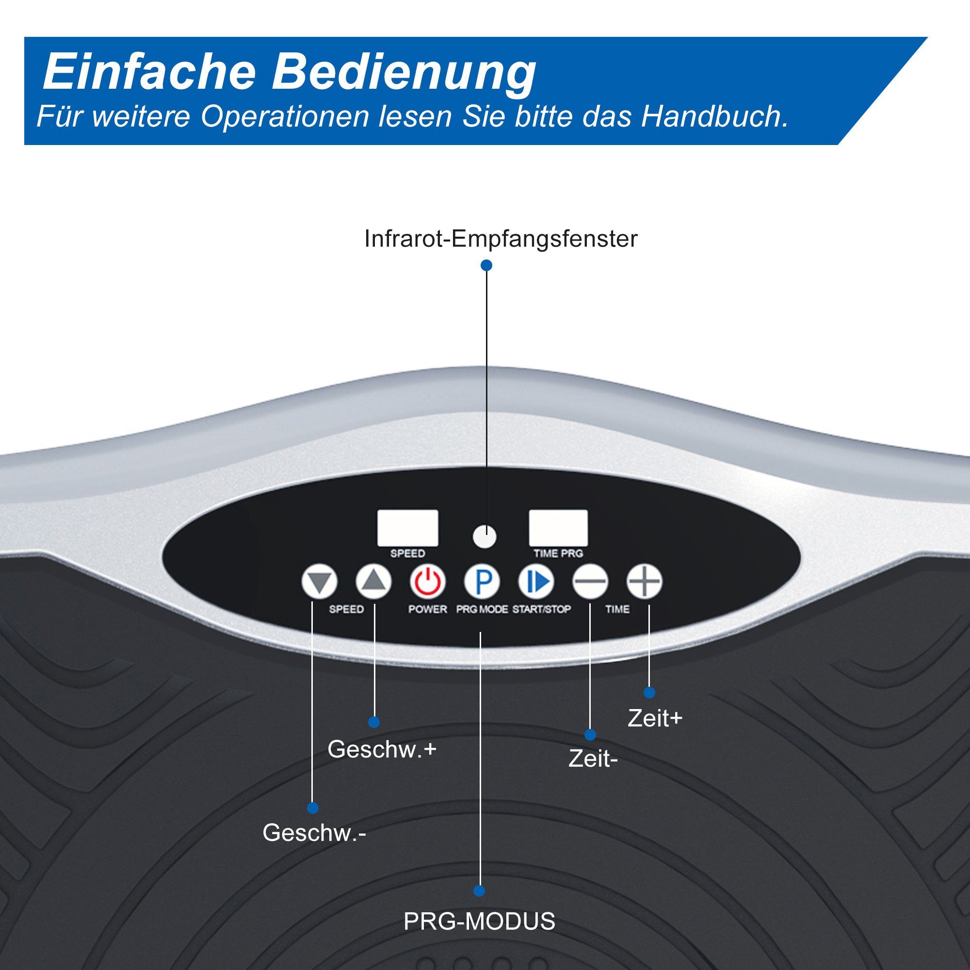 Ulife Vibrationsplatte silbrig, Ganzkörper, 3D Fitnessgeräte mit 2 Bändern & Fernbedienung, 440,00 W, (Set, mit Trainingsbändern), 3 voreingestellte Modi, 60 Geschwindigkeitssätze, 10 Min-Timer