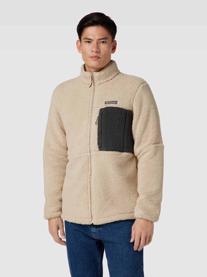 Sweatjacke mit Teddyfell Modell 'Mountain Side' in beige