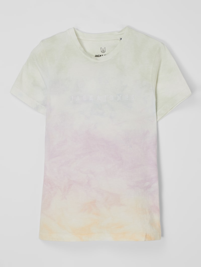 T-Shirt im Batik-Look in weiß