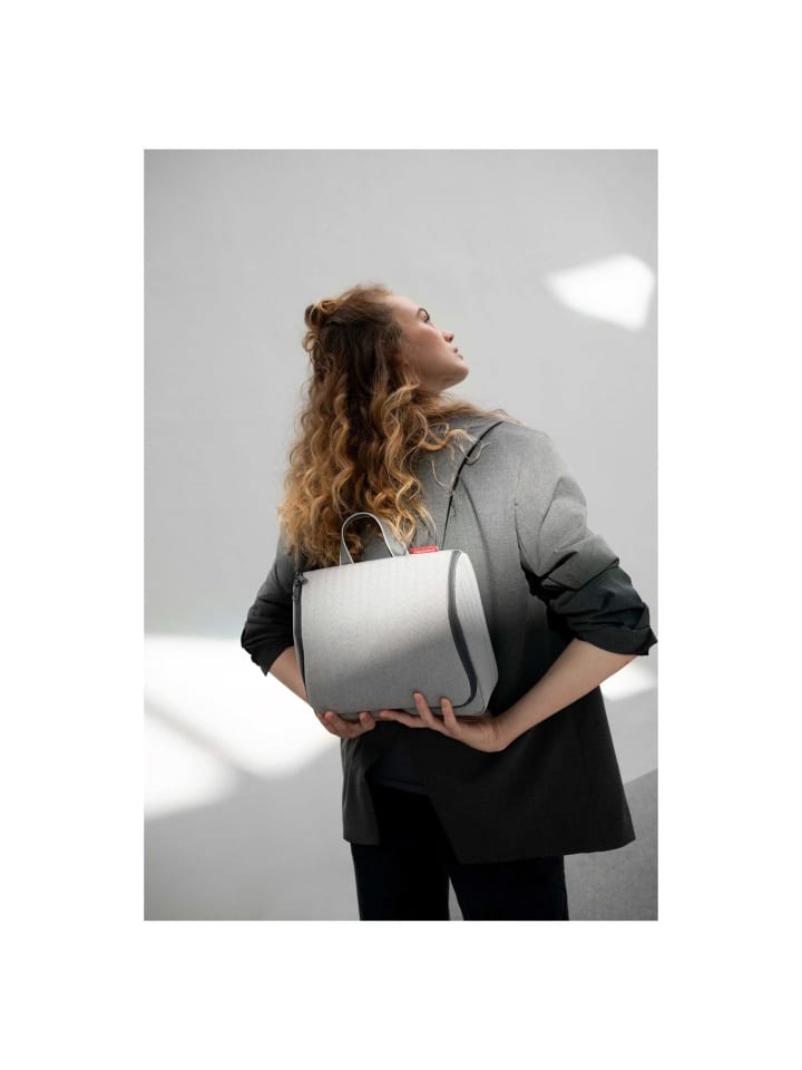 Reisenthel cosmetics toiletbag XL - Kulturbeutel 28 cm (twist blush) in herringbone grey günstig kaufen onesize