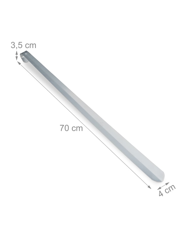 relaxdays Schuhlöffel in Silber - (L)70 cm günstig kaufen onesize