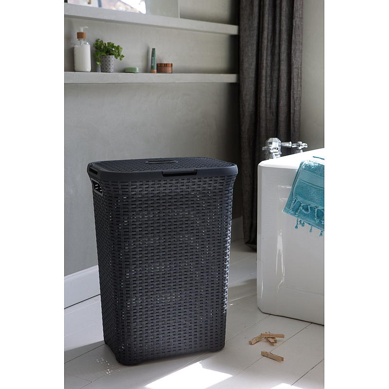 Curver Tøykurv 60 liter, sort