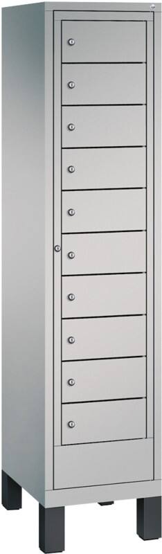 C P S 3000 Evolo Metall Schließfach 11 Tür Zylinderschloss 420 x 500 x 1.850 mm Weiß 48060-110 S10038