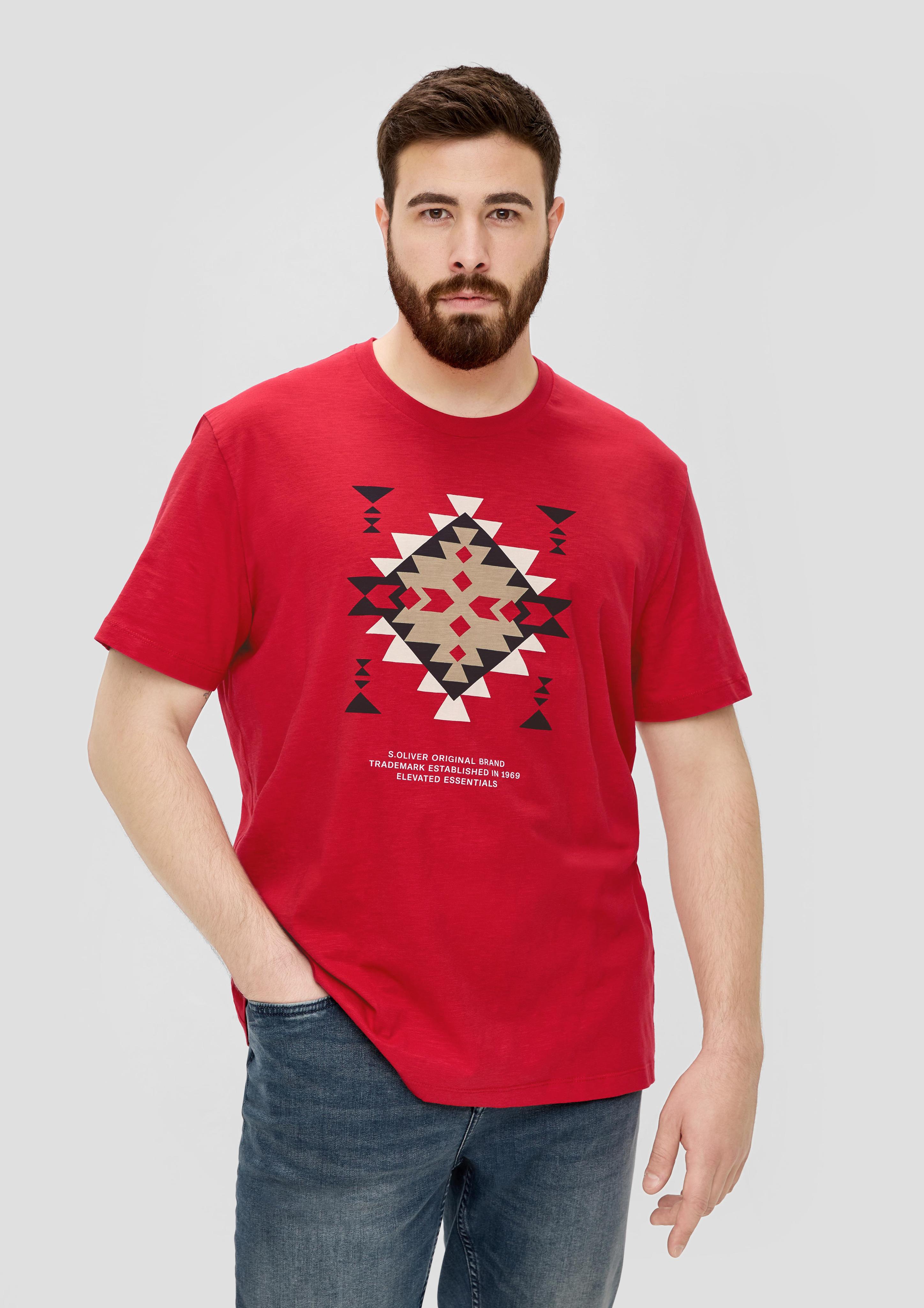 Baumwollshirt mit Ikat-Frontprint  2143242-31D1