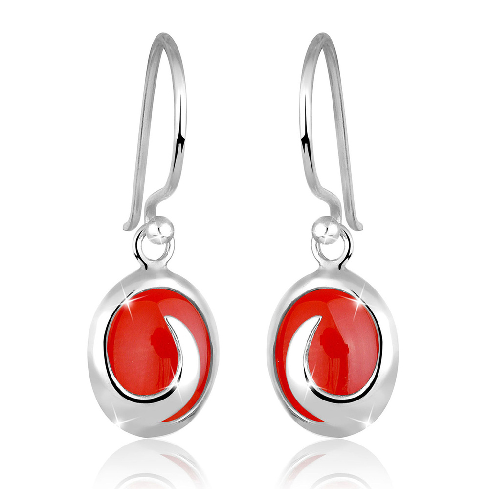 Elli Elli Boucles d'Oreilles Astro Cornaline  Femme  (925/1000) Argent Boucles d'oreilles