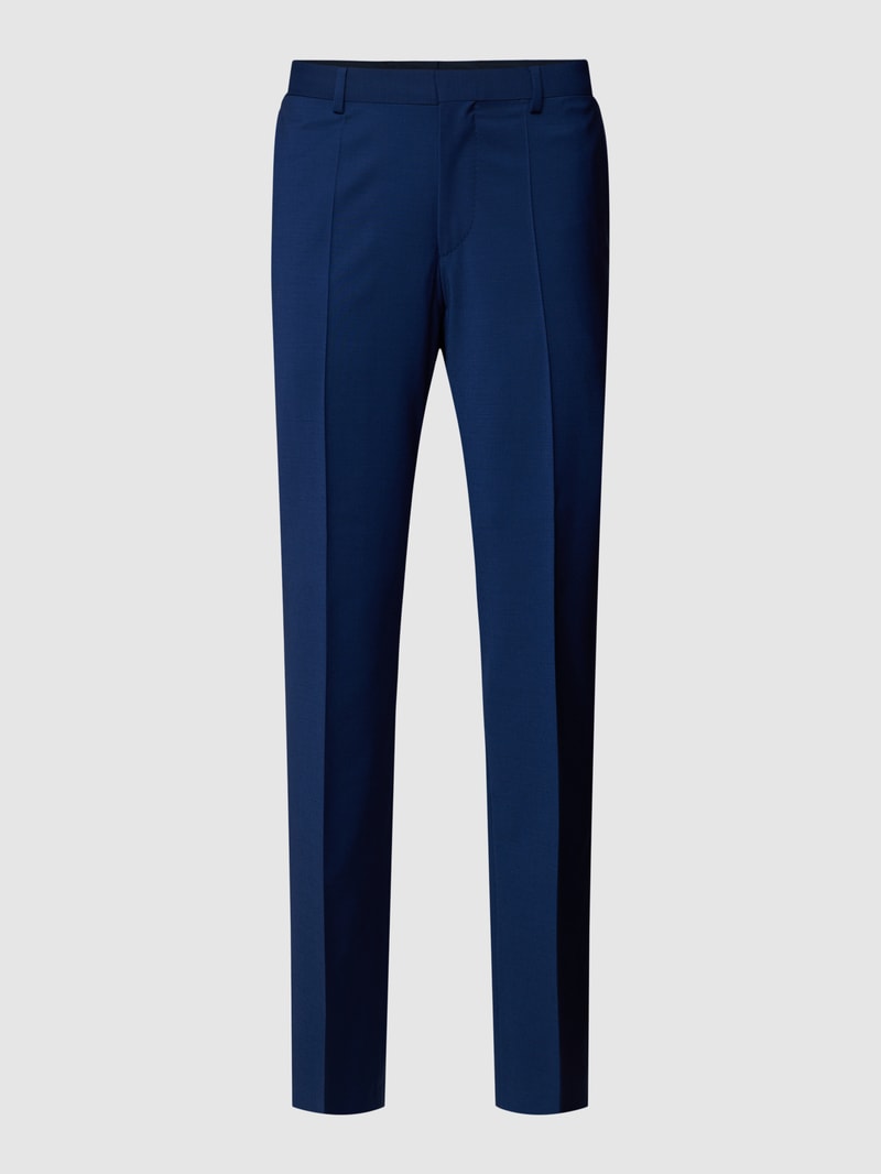 Anzughose in unifarbenem Design in royalblau