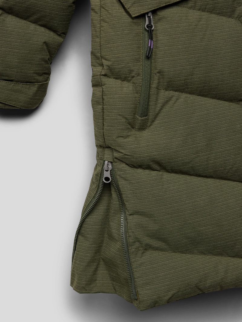 Steppjacke mit Kapuze in khaki