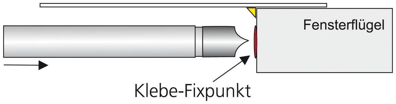 Scheibenstange Pinn, Liedeco, Ø 10 mm, 1-läufig, ausziehbar, ohne Bohren, geklemmt