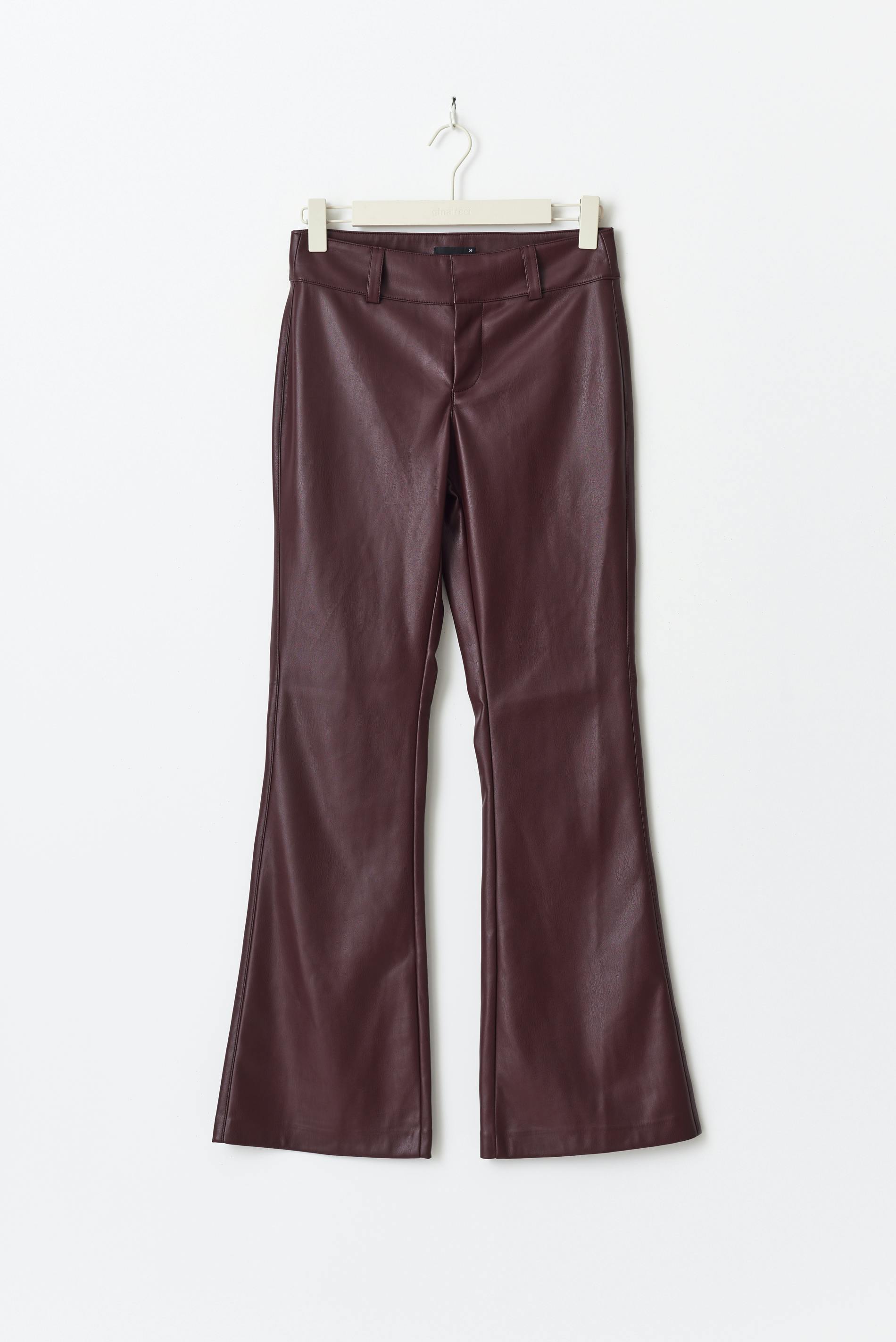 Pu bootcut trousers