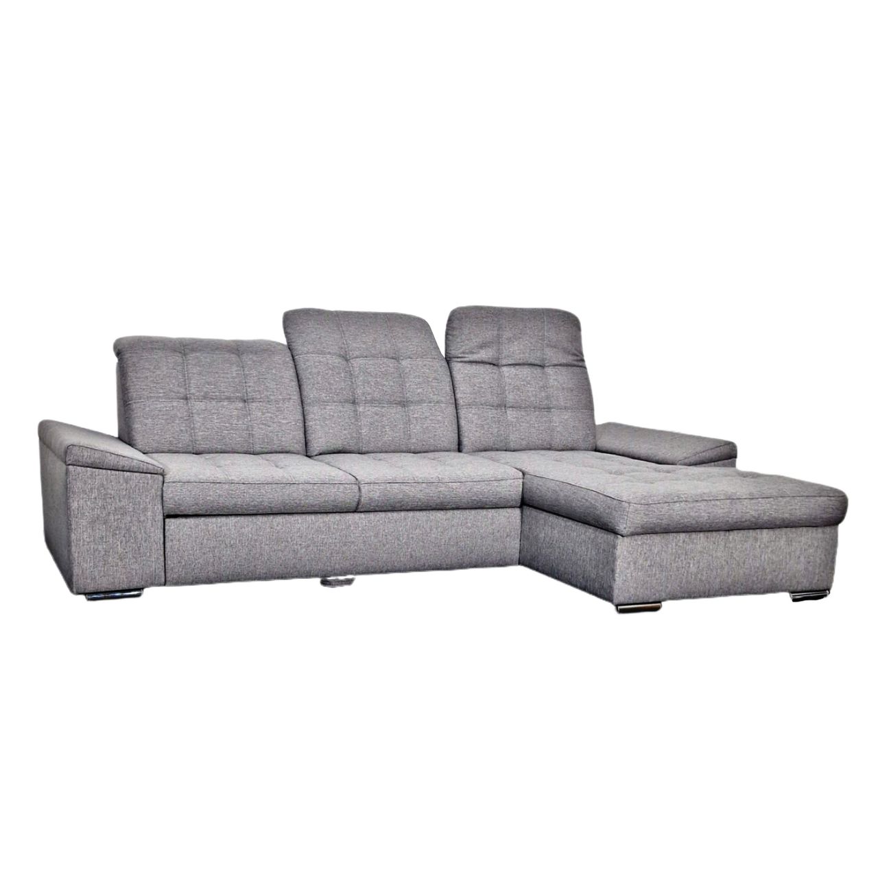 Möbel Punkt Ecksofa New York Bett Bettkasten Grau Anthrazit Ottomane Rechts