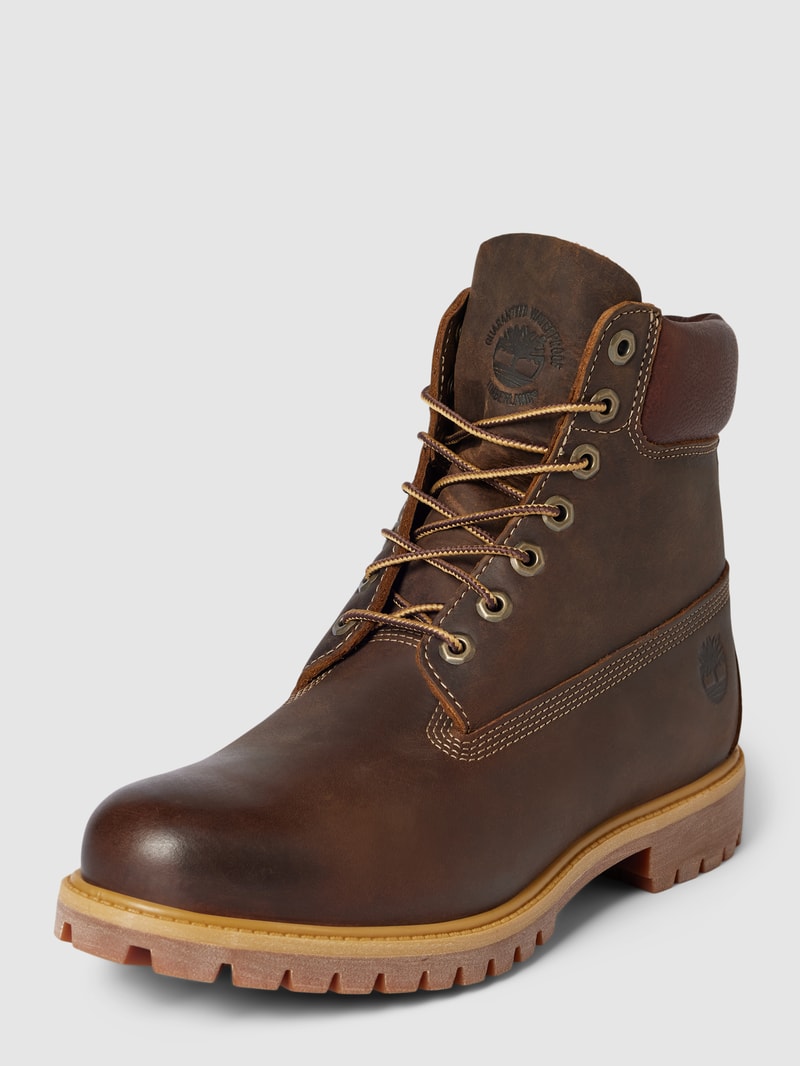 Boots aus echtem Leder Modell 'HERITAGE' in dunkelbraun