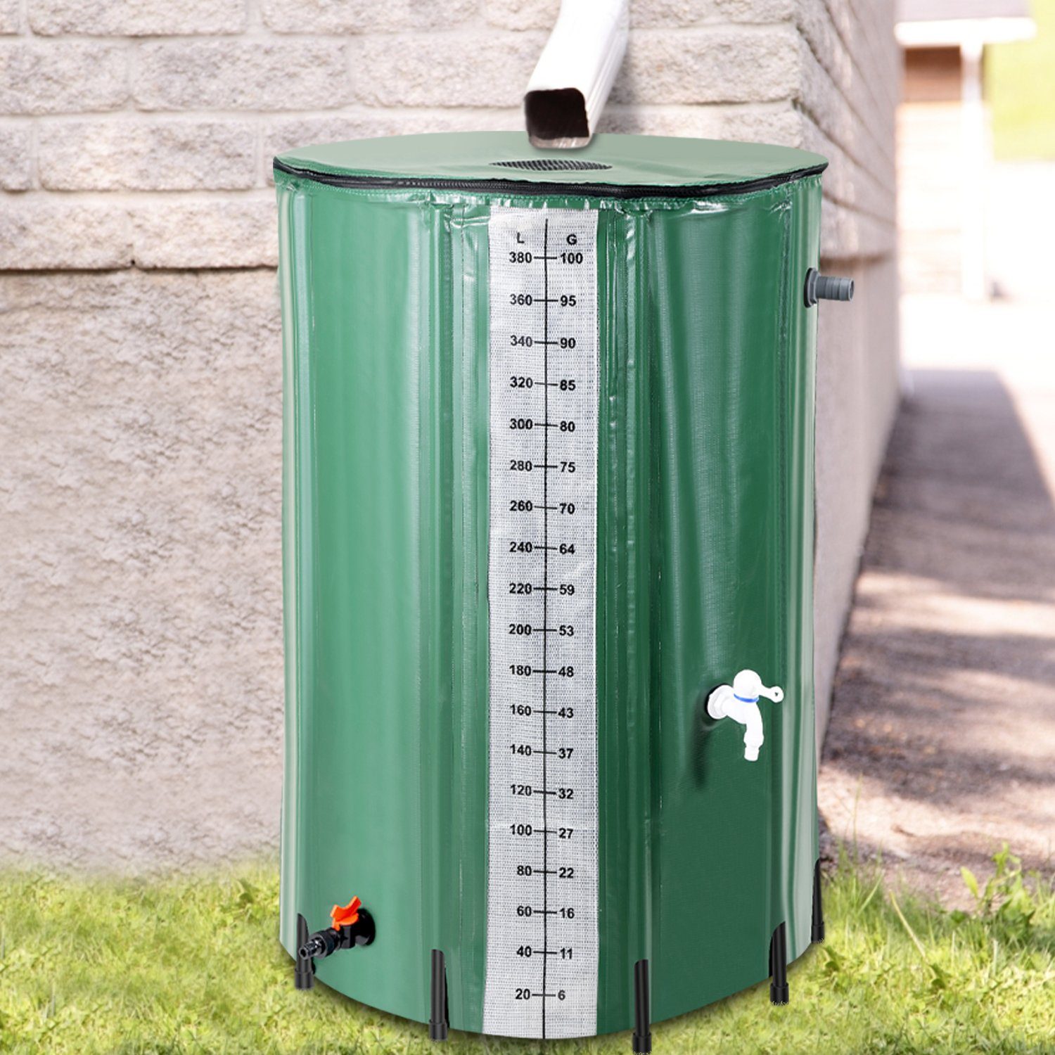 TolleTour Regentonne 380L Regenwassertonne Regentank Regenwassertank