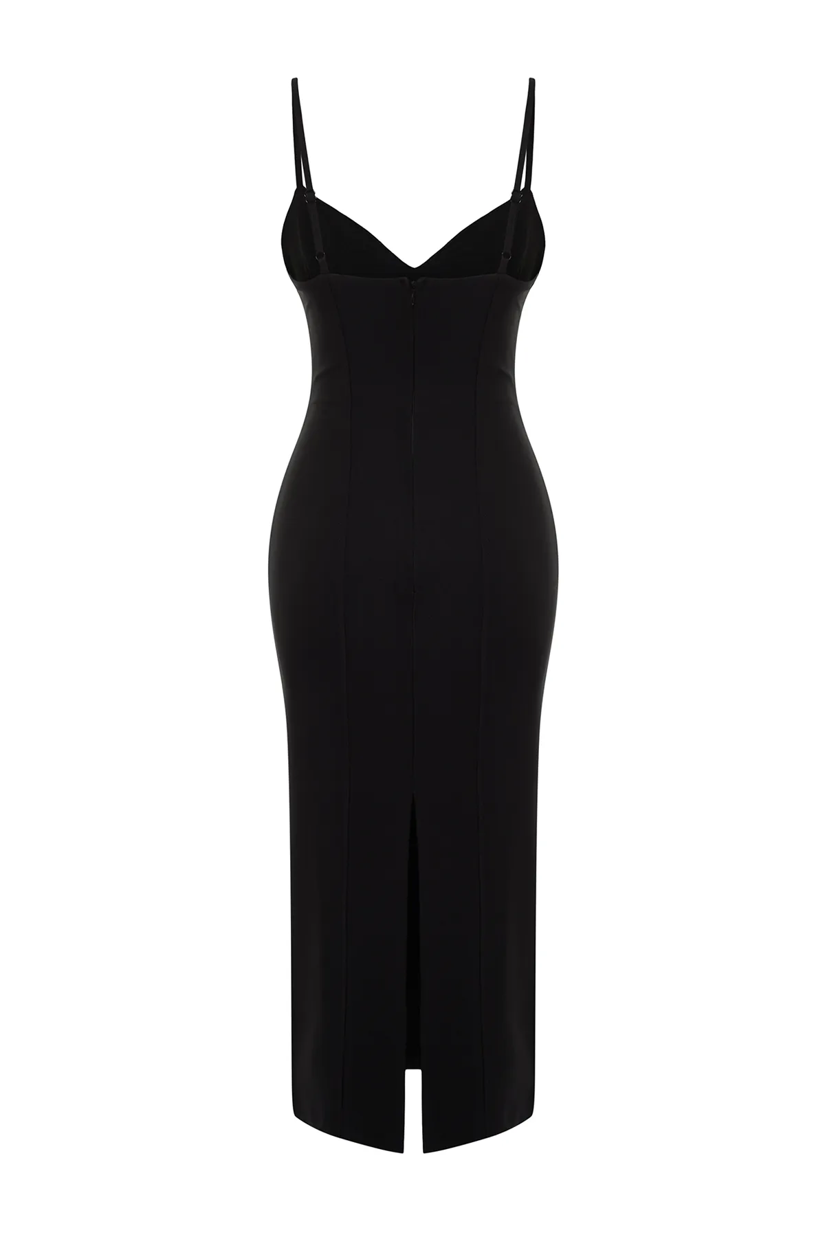 Trendyol Collection  Schwarzes, tailliertes, stilvolles Abendkleid TPRSS24EL00057