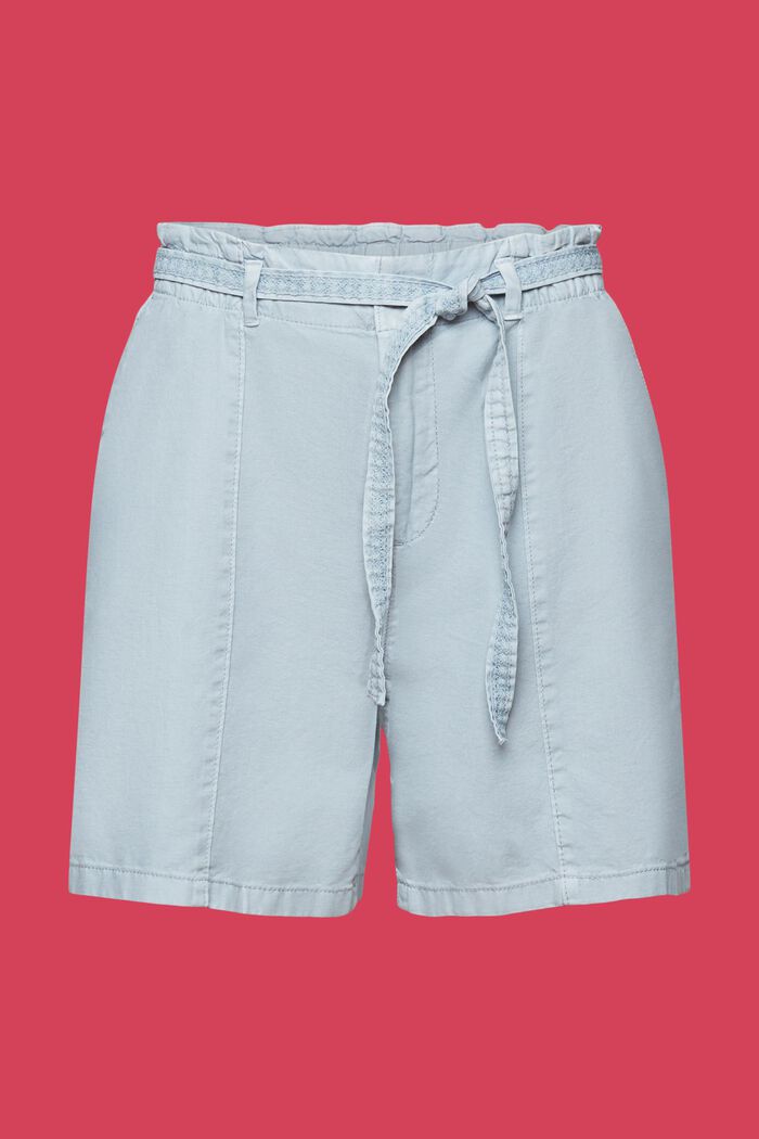 Shorts mit Bindegürtel aus Leinenmix
