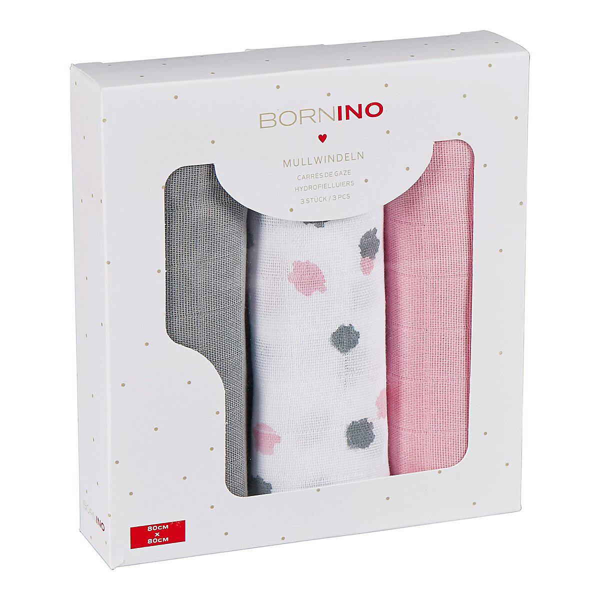 3er-Pack Mullwindeln 80x80 cm